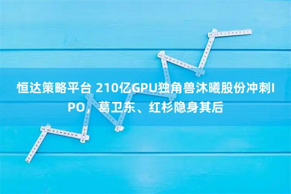 恒达策略平台 210亿GPU独角兽沐曦股份冲刺IPO,葛卫东、红杉隐身其后