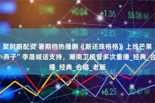 聚财略配资 暑期档热播剧《新还珠格格》上线芒果TV，“小燕子”李晟喊话支持，湖南卫视曾多次重播_经典_合唱_老版